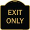 Signmission Designer Series Sign-Exit Only, Black & Gold Heavy-Gauge Aluminum, 18" H, 18" L, BG-1818-9976 A-DES-BG-1818-9976 - alternate 1